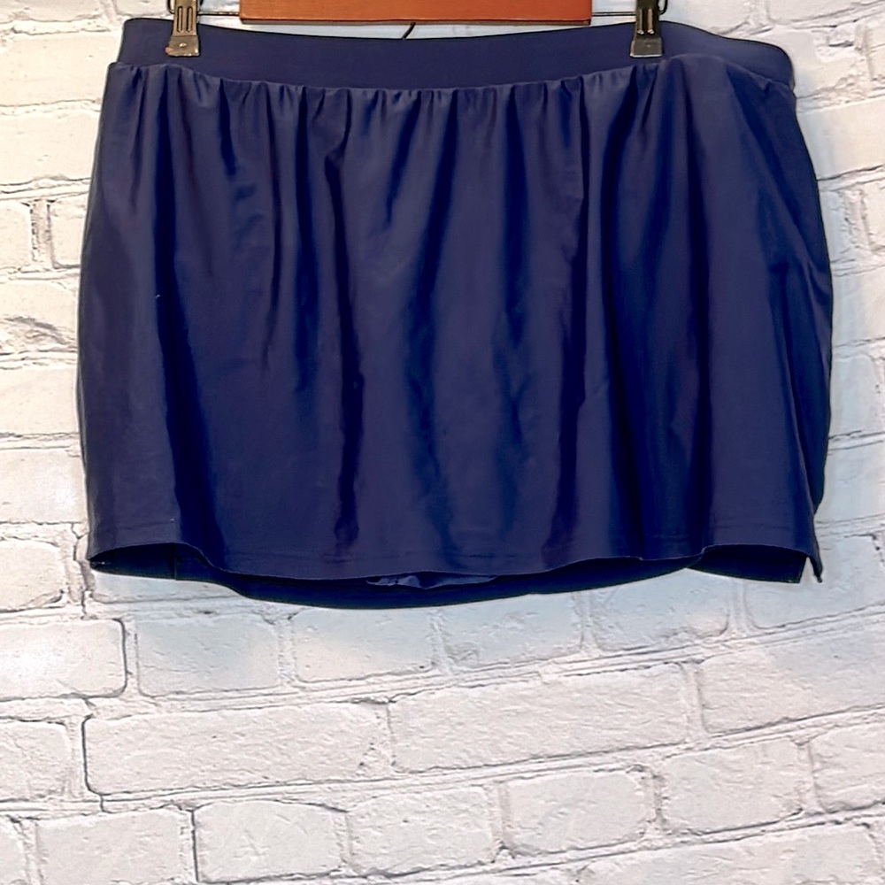 Blue Bikini Swimsuit Skirt Size 20W Excellent Condition